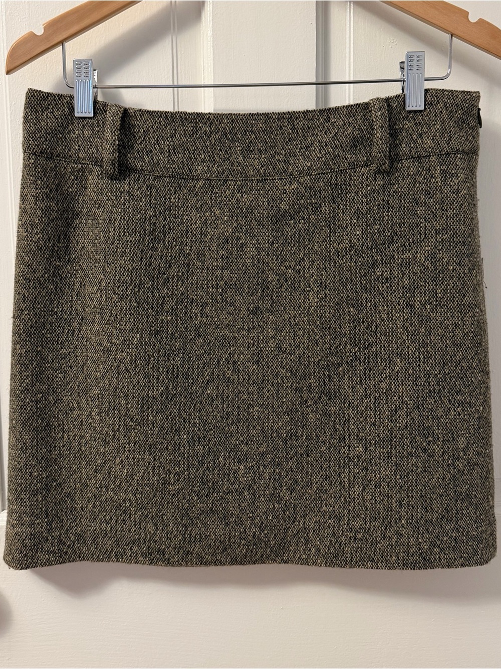 POLO Ralph Lauren Lined Wool Blend Tweed Mini Skirt with Side Zipper, Size 6